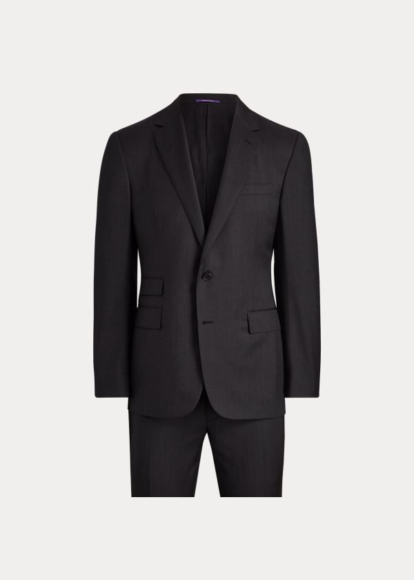 Trajes Ralph Lauren Hombre Grises Oscuro - Gregory Wool Serge - SIJYK9064